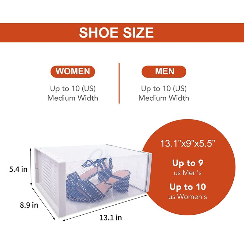 Rebrilliant Pair Stackable Shoe Storage Box Reviews Wayfair